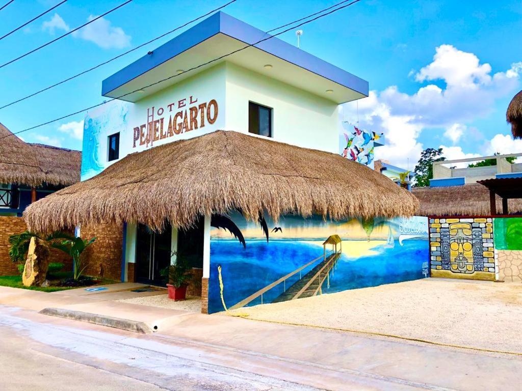 Hotel Pejelagarto Bacalar Exteriör bild